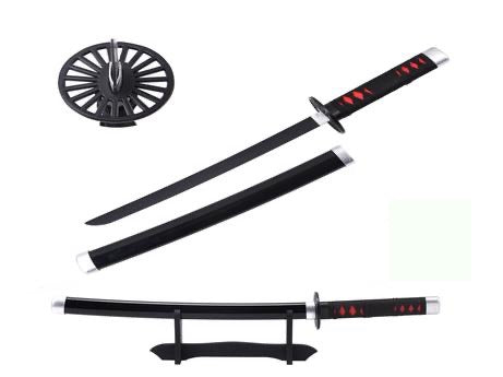 TANJIRO KAMADO'S BLACK NICHIRIN MINIATURE KATANA (TANJIRO SWORD)