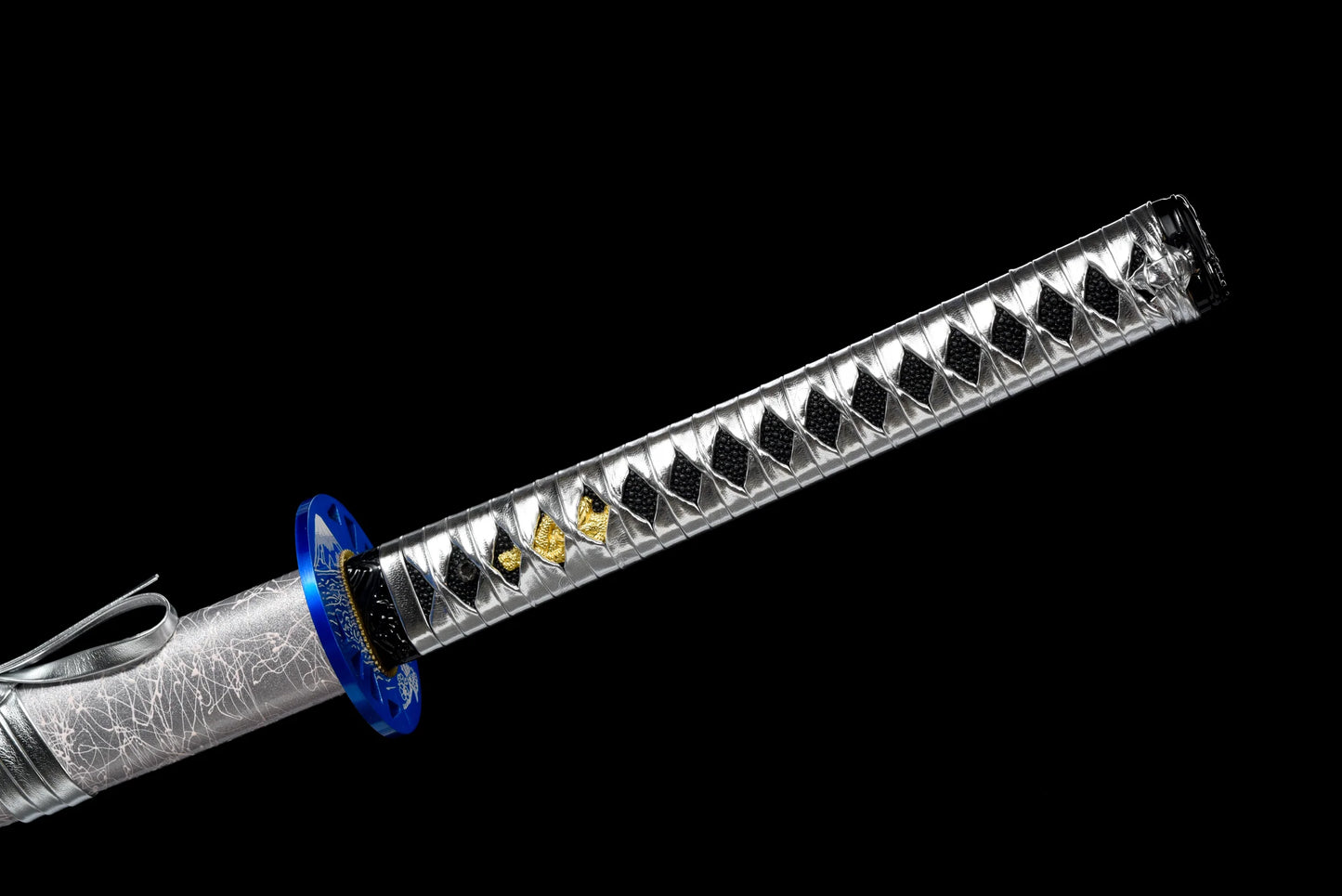 100% Handmade Sword - Fully Functional Samurai Katana Sword, Sharp 1045 Carbon Steel Blade, Hand Forged Clay Tempered, Full Tang, Black Scabbard, Certificate