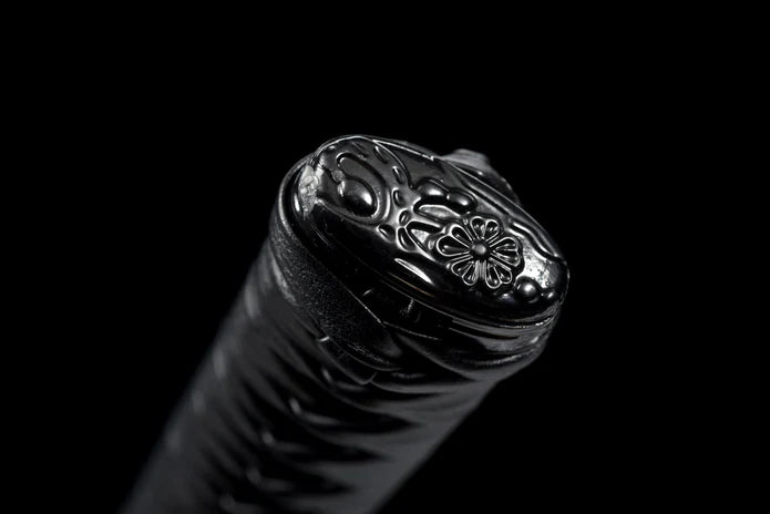 100% Handmade Sword - Fully Functional Samurai Katana Sword, Sharp 1045 Carbon Steel Blade, Hand Forged Clay Tempered, Full Tang, Black Scabbard, Certificate
