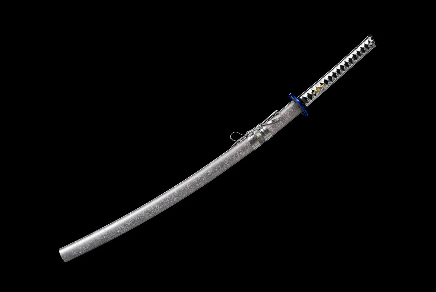 100% Handmade Sword - Fully Functional Samurai Katana Sword, Sharp 1045 Carbon Steel Blade, Hand Forged Clay Tempered, Full Tang, Black Scabbard, Certificate