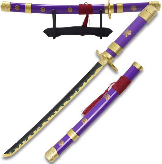 One Piece - Roronoa Zoro's Purple "Enma" Katana 17.5" Not Sharp