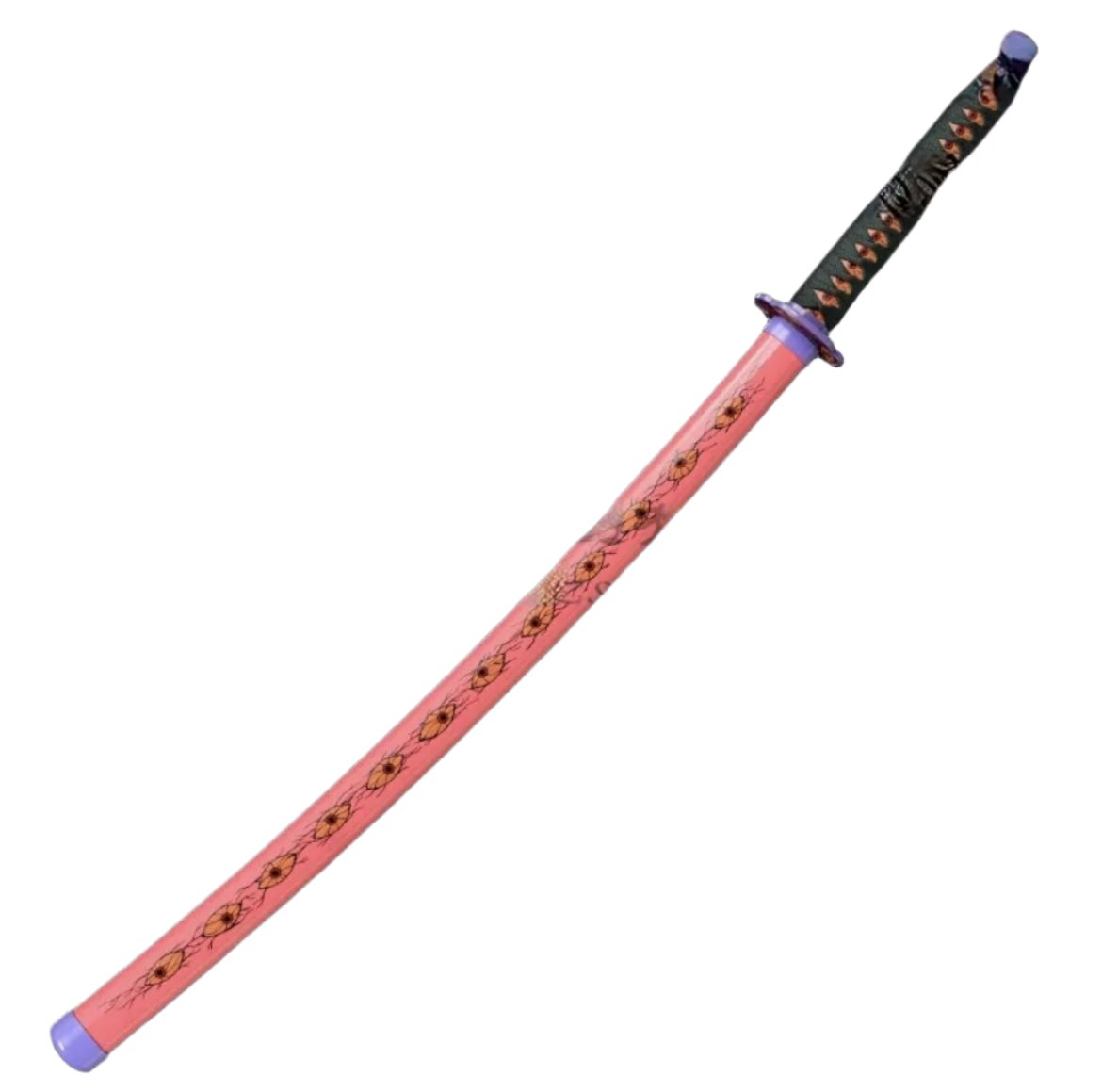 Anime Sword Larmuroki Demon Slayer Pink Eyeballs Graphic Scabbard