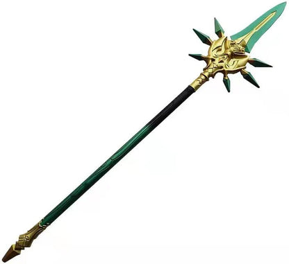 Fantasy Game Style Genshin Primordial Jade Winged-Spear Foam Cosplay Satety Foam Sword Scepter Blade Weapon Costume