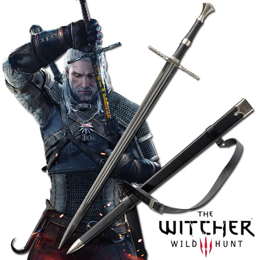 The Witcher 3: Wild Hunt - Geralt of Rivia, the White Wolf's "Beast of the Western Sword" cosplay prop, an anime sword that is not yet sharpened