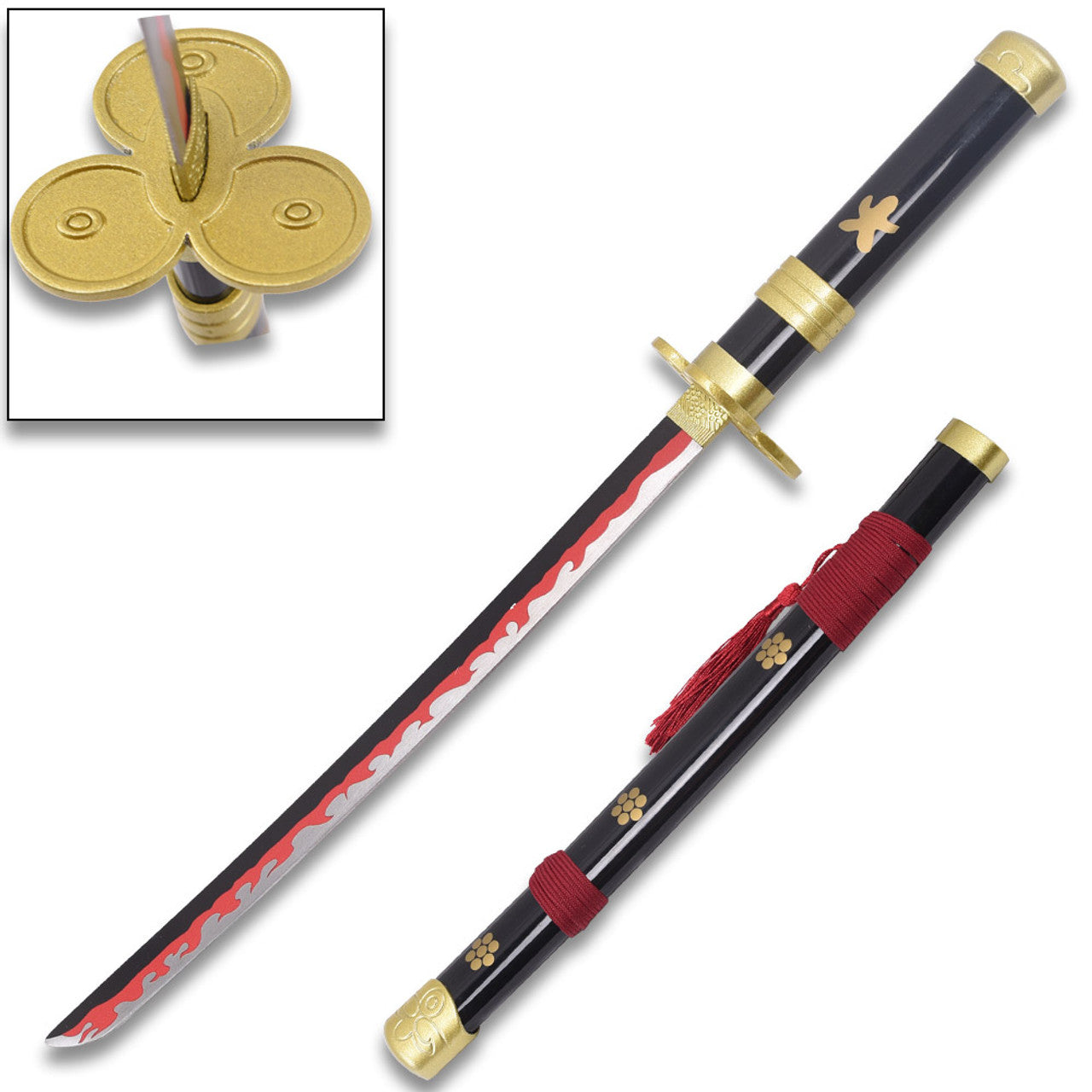 ONE PIECE - KATANA OF RORONOA ZORO - ENMA - BLACK 16.5" Not sharp