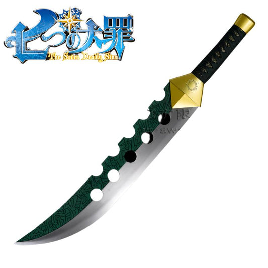 Meliodas' Demon Sword Lostvayne Green and Silver Blade