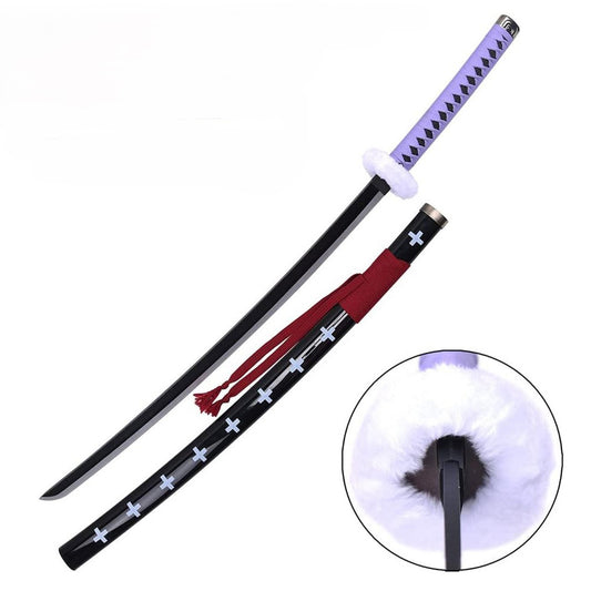 One Piece Anime Surgeon of Death Doctor Trafalgar Law Purple Wood Sword w/Plastic Scabbard